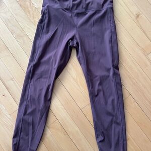 Vuori Plum-Deep Purple Leggings with Drawstring, Pockets